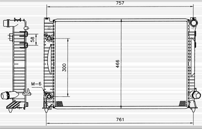 Kylare, motorkylning Nrf 51586 NRF Kylare, motorkylning Nrf 51586 NRF