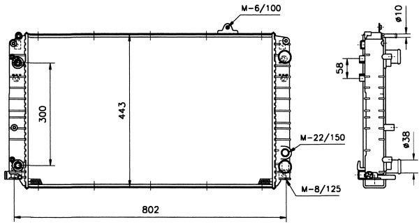 Kylare, motorkylning Nrf 51587 NRF