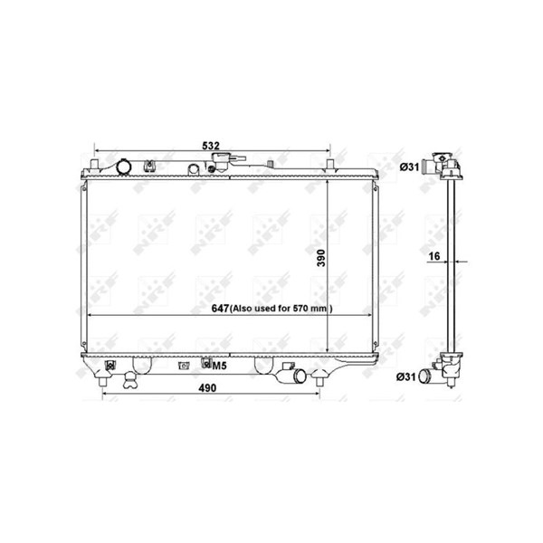 Kylare, motorkylning Nrf 516511 NRF