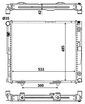 Kylare, motorkylning Nrf 516573 NRF