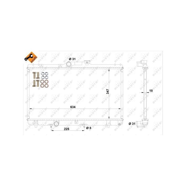 Kylare, motorkylning Nrf 517588 NRF Kylare, motorkylning Nrf 517588 NRF