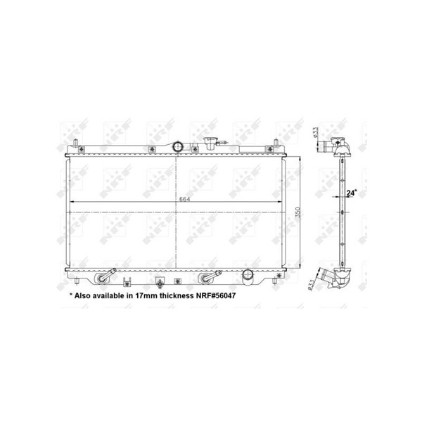 Kylare, motorkylning Nrf 517722 NRF