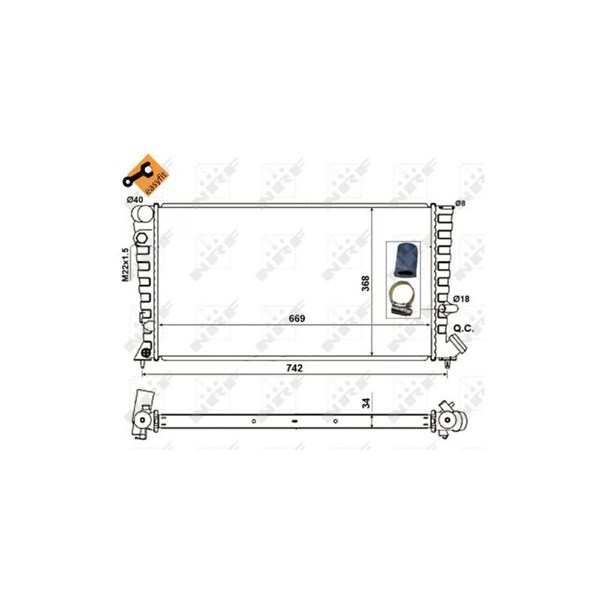 Kylare, motorkylning Nrf 519510 NRF Kylare, motorkylning Nrf 519510 NRF