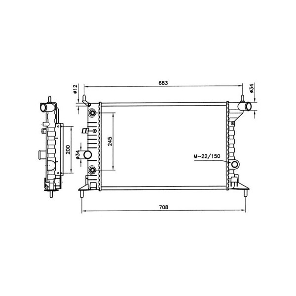 Kylare, motorkylning Nrf 519516 NRF Kylare, motorkylning Nrf 519516 NRF