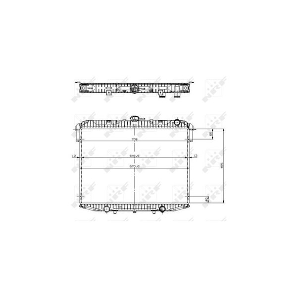 Kylare, motorkylning Nrf 519533 NRF