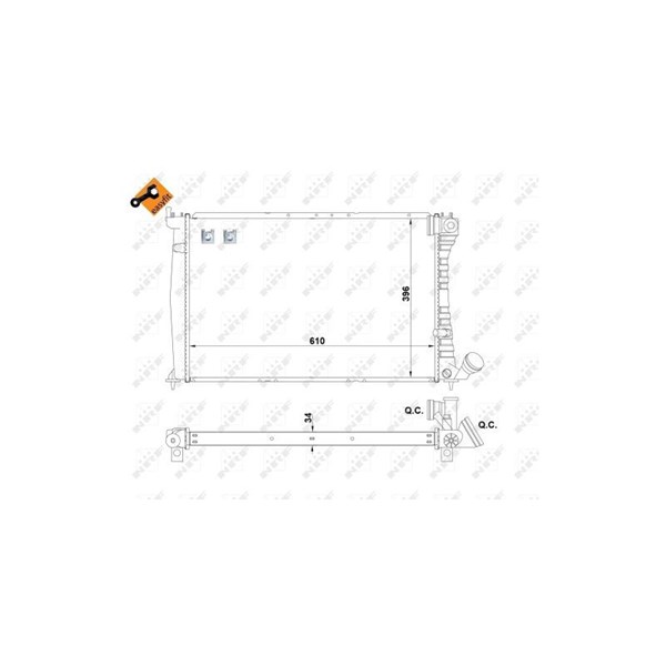 Kylare, motorkylning Nrf 519602 NRF Kylare, motorkylning Nrf 519602 NRF