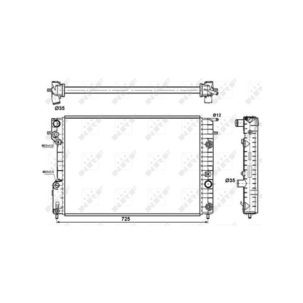 Kylare, motorkylning Nrf 519689 NRF Kylare, motorkylning Nrf 519689 NRF