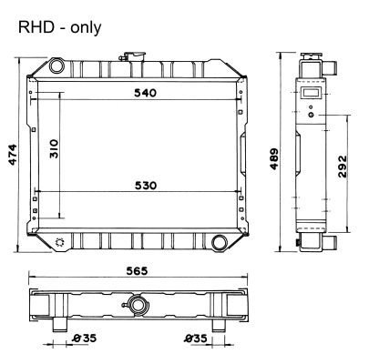 Kylare, motorkylning Nrf 52038 NRF