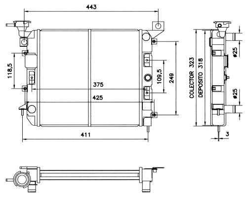 Kylare, motorkylning Nrf 52039 NRF