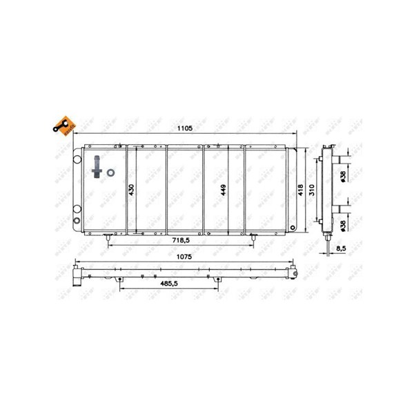Kylare, motorkylning Nrf 52045 NRF Kylare, motorkylning Nrf 52045 NRF
