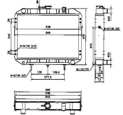 Kylare, motorkylning Nrf 52047 NRF