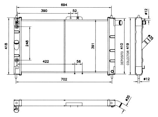 Kylare, motorkylning Nrf 52056 NRF Kylare, motorkylning Nrf 52056 NRF