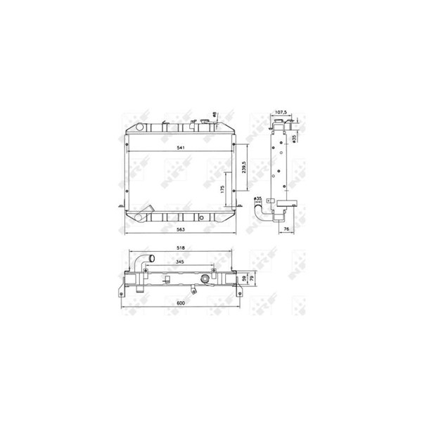 Kylare, motorkylning Nrf 52073 NRF