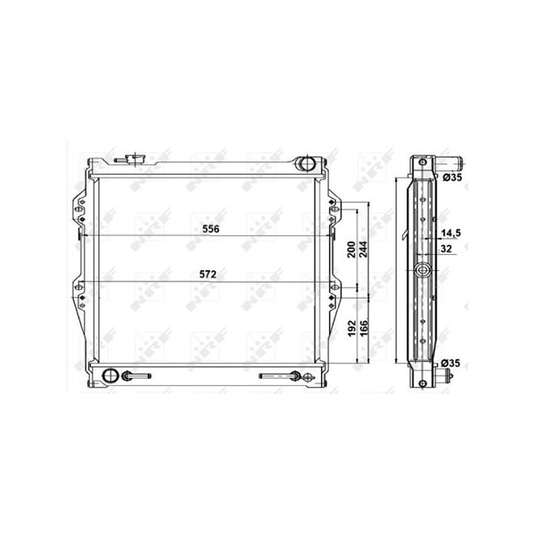 Kylare, motorkylning Nrf 52091 NRF