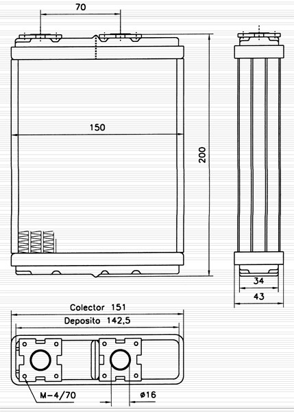 Värmeväxlare, kupévärme Nrf 52101 NRF Värmeväxlare, kupévärme Nrf 52101 NRF