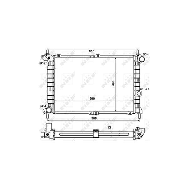 Kylare, motorkylning Nrf 52142 NRF