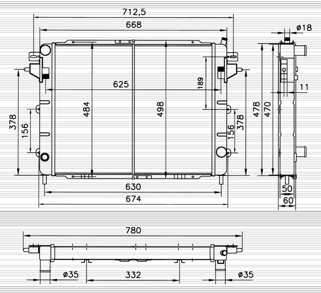 Kylare, motorkylning Nrf 52144 NRF Kylare, motorkylning Nrf 52144 NRF