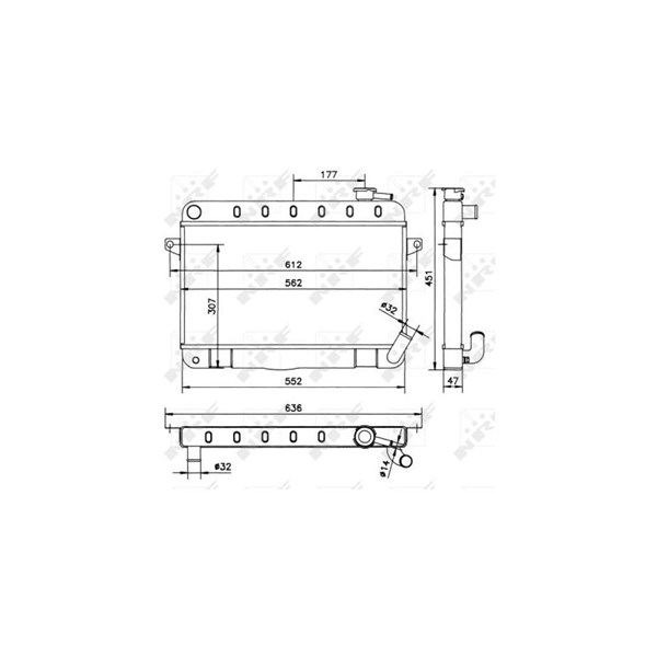 Kylare, motorkylning Nrf 52162 NRF Kylare, motorkylning Nrf 52162 NRF