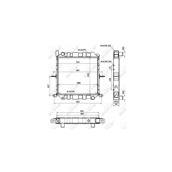 Kylare, motorkylning Nrf 52235 NRF