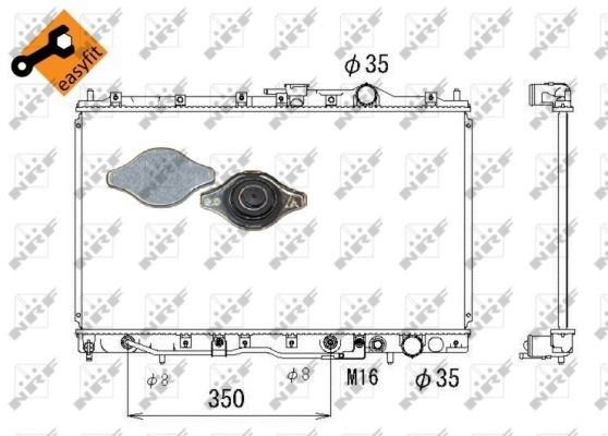 Kylare, motorkylning Nrf 526658 NRF