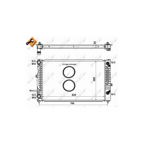 Kylare, motorkylning Nrf 529504 NRF Kylare, motorkylning Nrf 529504 NRF