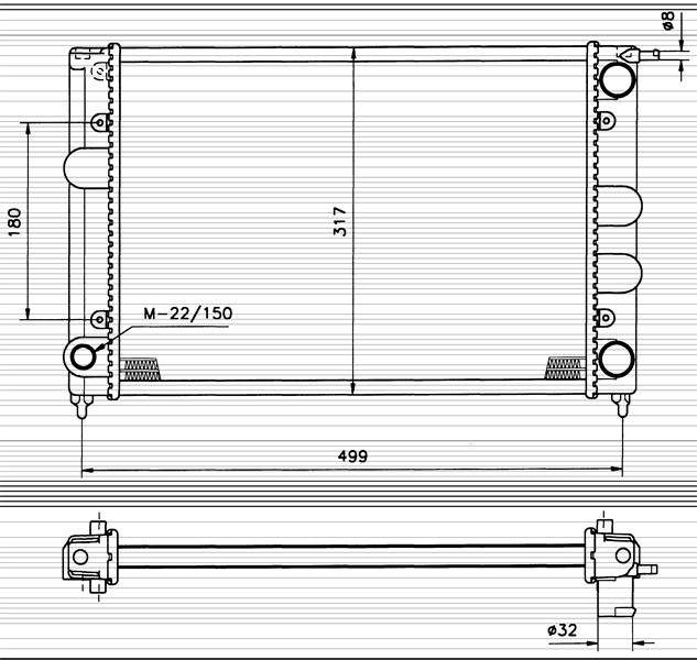 Kylare, motorkylning Nrf 529505 NRF