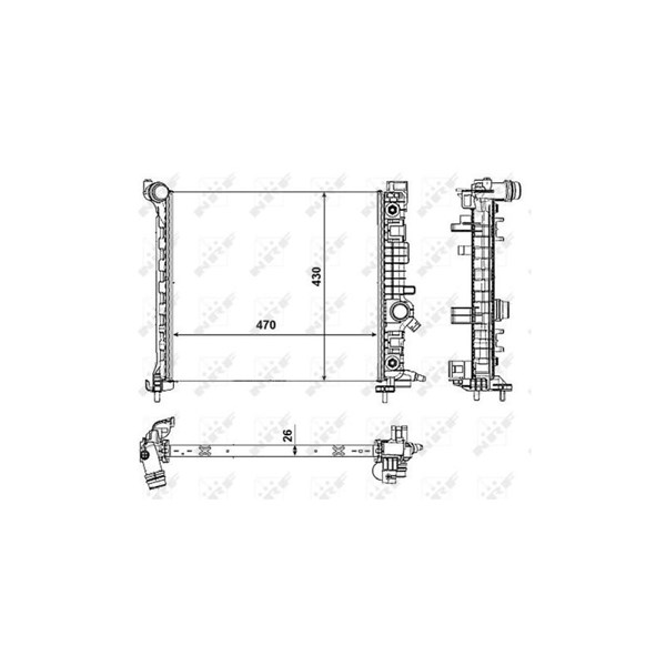 Kylare, motorkylning Nrf 53008 NRF