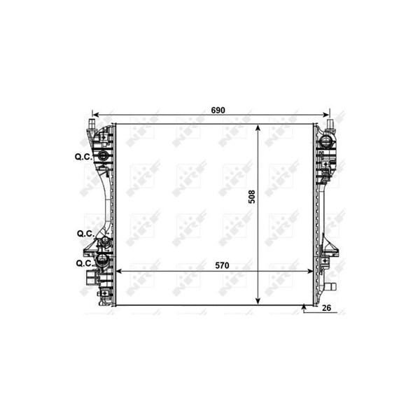 Kylare, motorkylning Nrf 53012 NRF Kylare, motorkylning Nrf 53012 NRF
