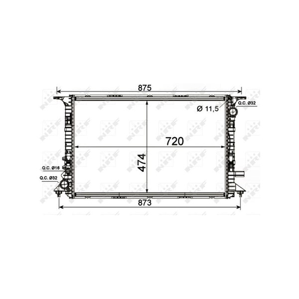 Kylare, motorkylning Nrf 53013 NRF