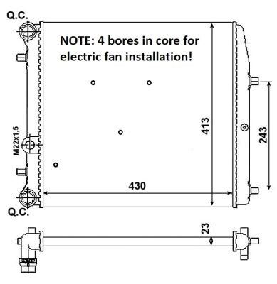 Kylare, motorkylning Nrf 53021A NRF