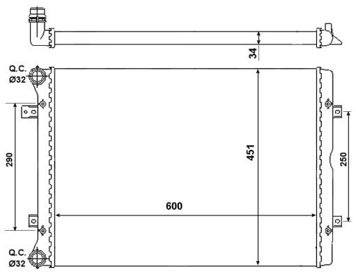 Kylare, motorkylning Nrf 53022 NRF