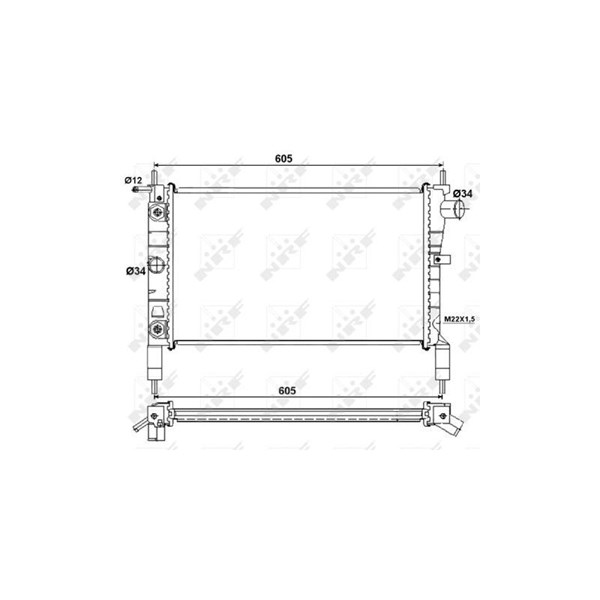 Kylare, motorkylning Nrf 53036 NRF Kylare, motorkylning Nrf 53036 NRF