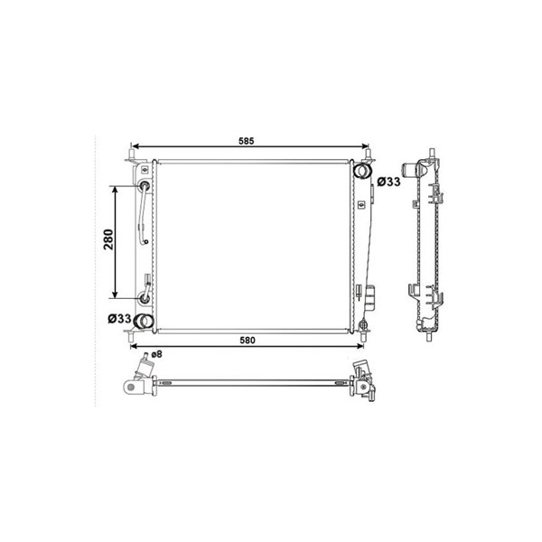 Kylare, motorkylning Nrf 53058 NRF