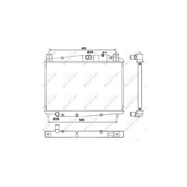 Kylare, motorkylning Nrf 53059 NRF