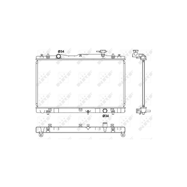 Kylare, motorkylning Nrf 53062 NRF