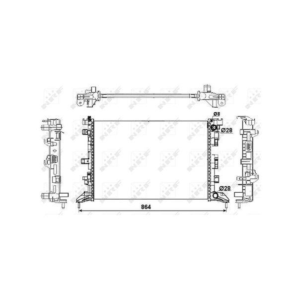 Kylare, motorkylning Nrf 53066 NRF