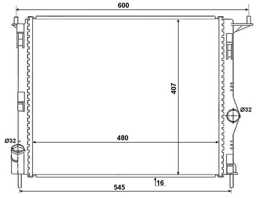 Kylare, motorkylning Nrf 53069 NRF