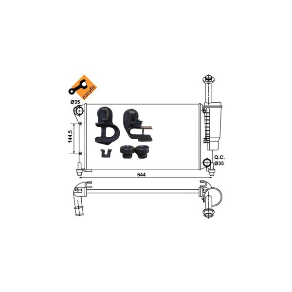 Kylare, motorkylning Nrf 53075 NRF Kylare, motorkylning Nrf 53075 NRF