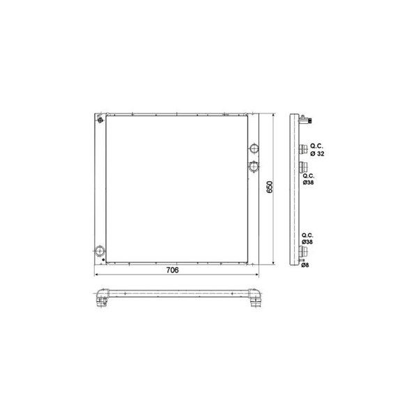 Kylare, motorkylning Nrf 53100 NRF Kylare, motorkylning Nrf 53100 NRF