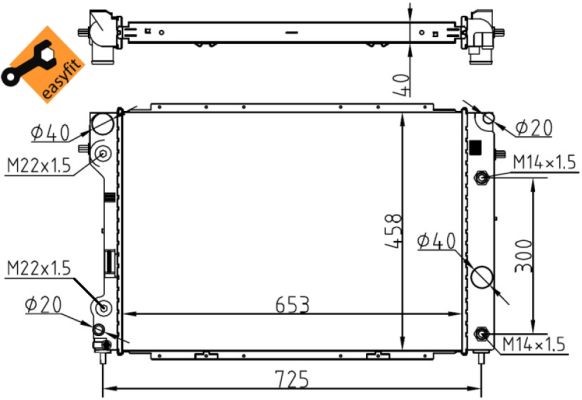 Kylare, motorkylning Nrf 53104 NRF
