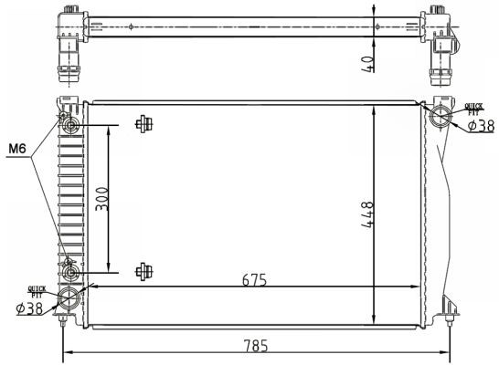 Kylare, motorkylning Nrf 53105 NRF Kylare, motorkylning Nrf 53105 NRF
