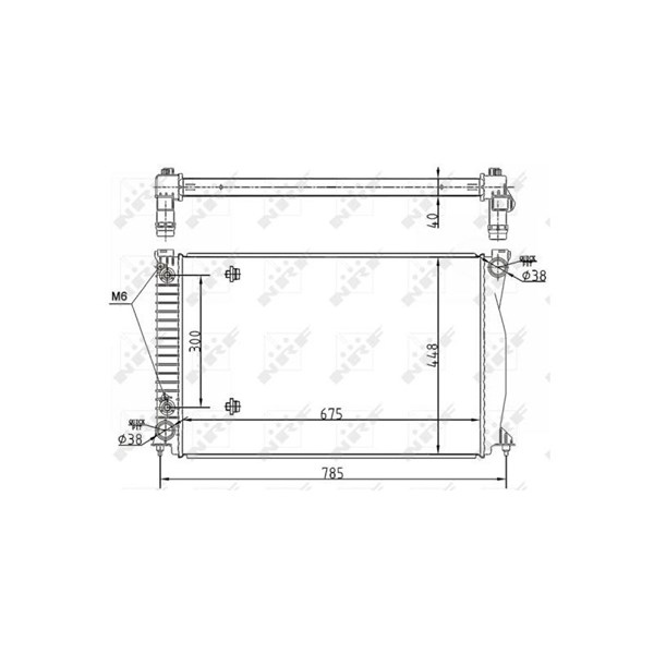 Kylare, motorkylning Nrf 53105 NRF
