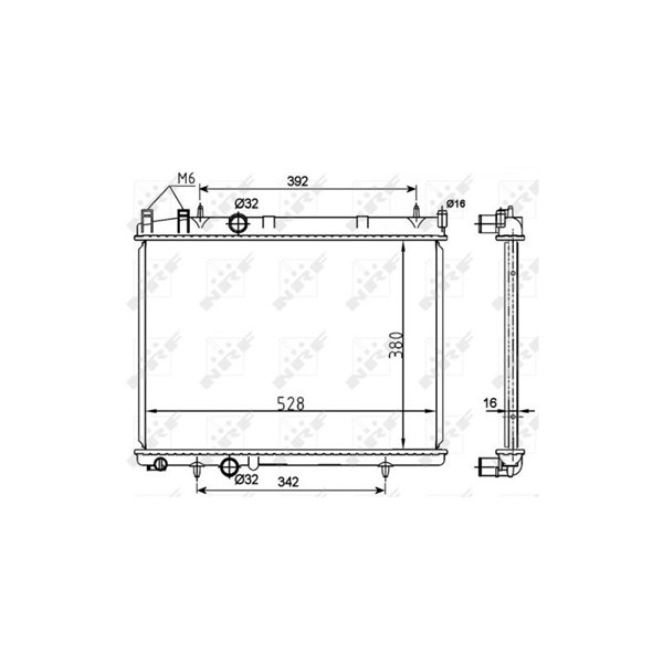 Kylare, motorkylning Nrf 53108 NRF