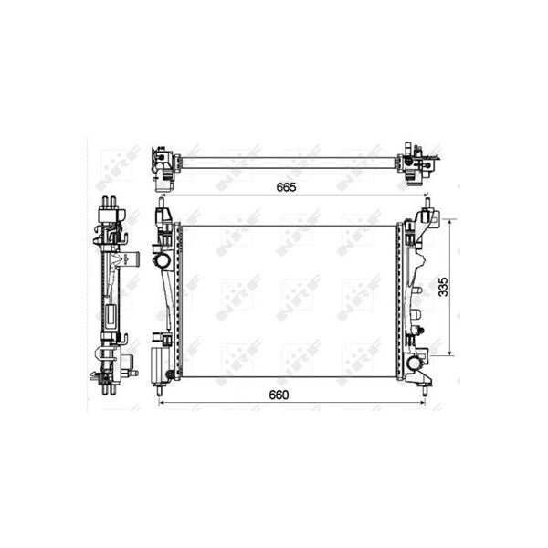 Kylare, motorkylning Nrf 53115 NRF Kylare, motorkylning Nrf 53115 NRF