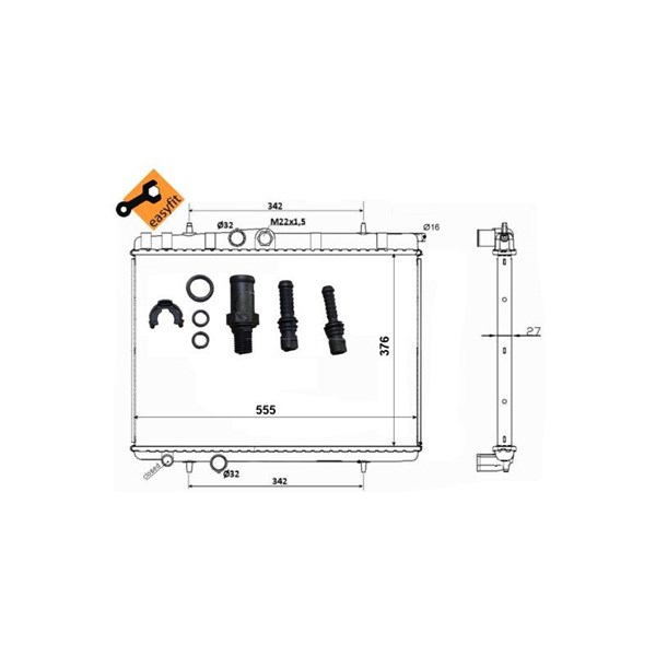 Kylare, motorkylning Nrf 53120 NRF Kylare, motorkylning Nrf 53120 NRF