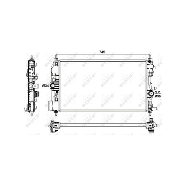 Kylare, motorkylning Nrf 53129 NRF Kylare, motorkylning Nrf 53129 NRF