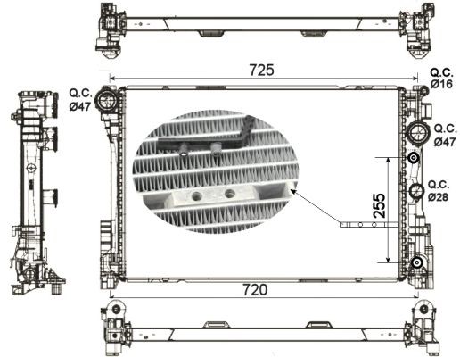 Kylare, motorkylning Nrf 53141 NRF