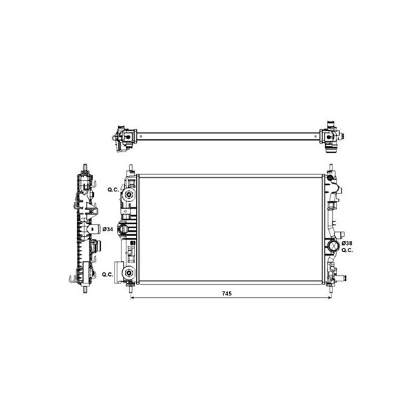 Kylare, motorkylning Nrf 53143 NRF Kylare, motorkylning Nrf 53143 NRF