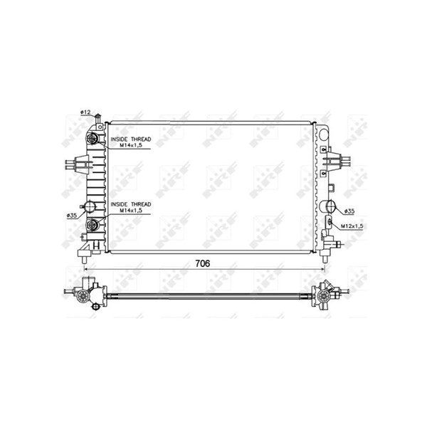 Kylare, motorkylning Nrf 53144 NRF Kylare, motorkylning Nrf 53144 NRF