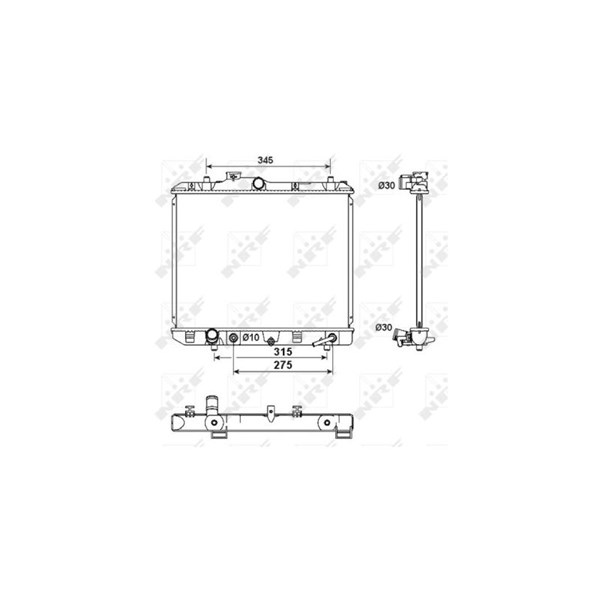 Kylare, motorkylning Nrf 53158 NRF Kylare, motorkylning Nrf 53158 NRF